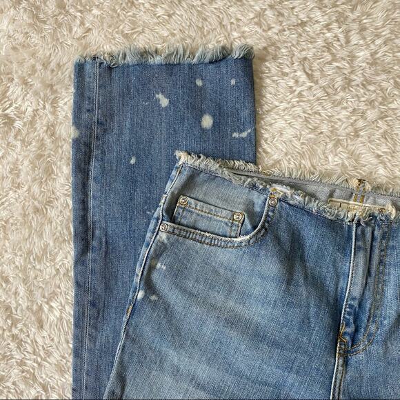 Free People NWT The Cropped Bootcut Bleached Size 25 - Picture 6 of 11